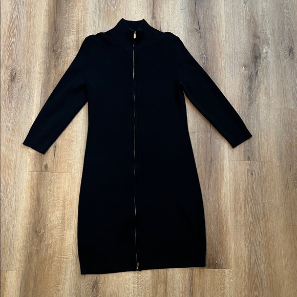 Tommy Bahama ⭐️Black Long 3/4 Sleeve zip up black Dress Size S - Picture 1 of 10